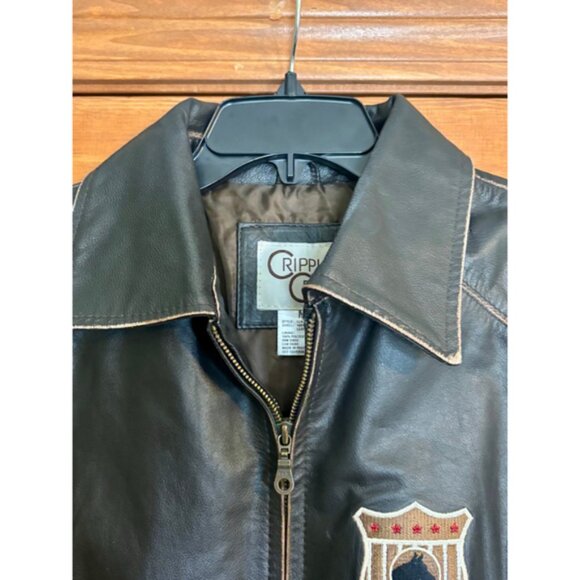 Cripple Creek Distressed Brown Leather Jacket Women’s Medium Qtr Horse Congress - Picture 6 of 12